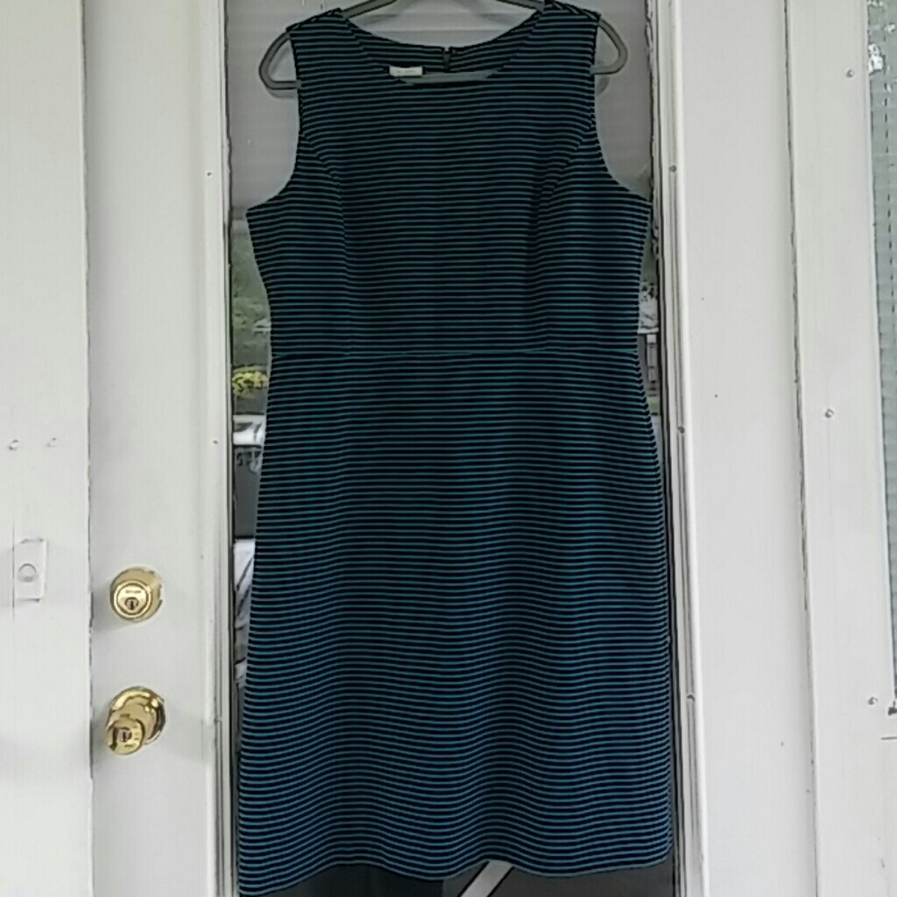 Turquoise and Black dress